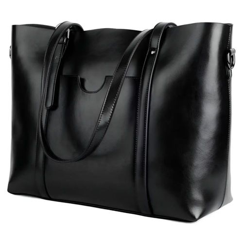 Bolsa De Mano Hombro Mujer Piel Bolso Interior Resistente Color Negro