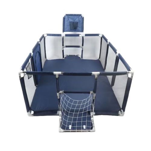 Corral Bebe Corralito Gimnasio De Juegos Infantil De Fútbol Color Azul