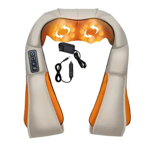 Masajeador Portátil Eléctrico Cuello Espalda Hombro Color Café Claro