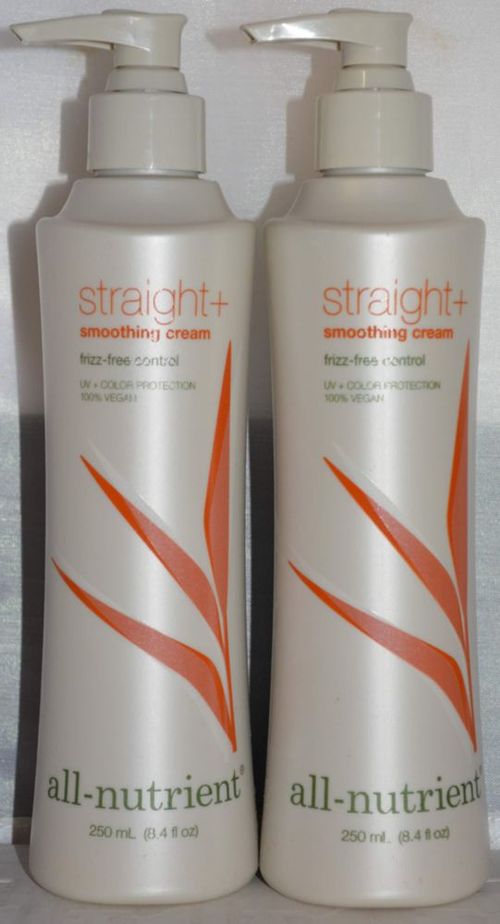 Crema suavizante All-Nutrient Straight+ 250 ml (paquete de 2)
