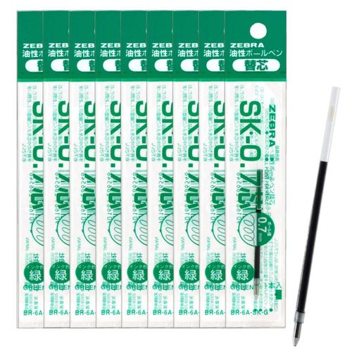 Recarga de bolígrafo Zebra SK-0.7 verde (10 unidades)