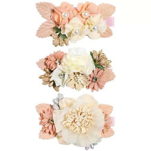 Juego de 3 pinzas para el cabello jingewell de 7‑8 cm con diseño floral