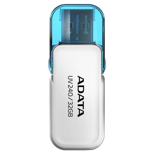 Unidad flash USB 2.0 ADATA AUV240 de 32GB. Color blanco.