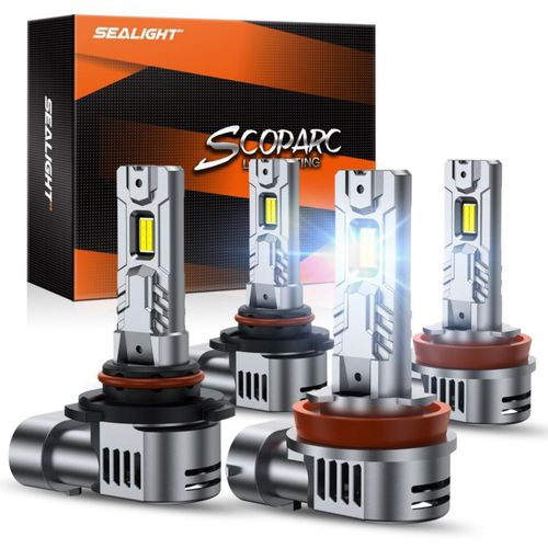 Bombillas para vehículo SEALIGHT S2S 9005 H11 6500K (paquete de 4)