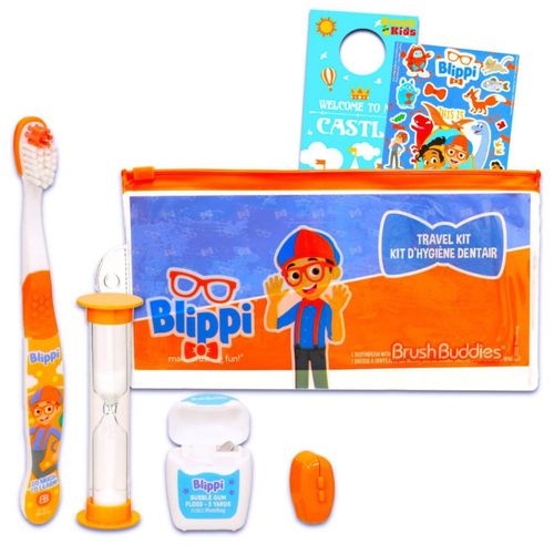 Kit de Viaje de Cepillo de Dientes Blippi 5 pzas para Niños
