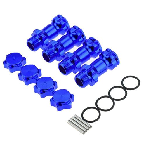Cubo hexagonal de rueda Treehobby 30 mm azul 4 piezas 17 mm para coche RC