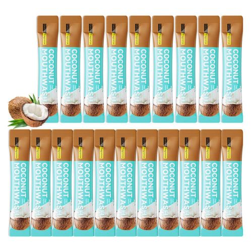 Enjuague Bucal Fusang Tamaño Viaje Sabor Coco - Pack de 20 Sobres