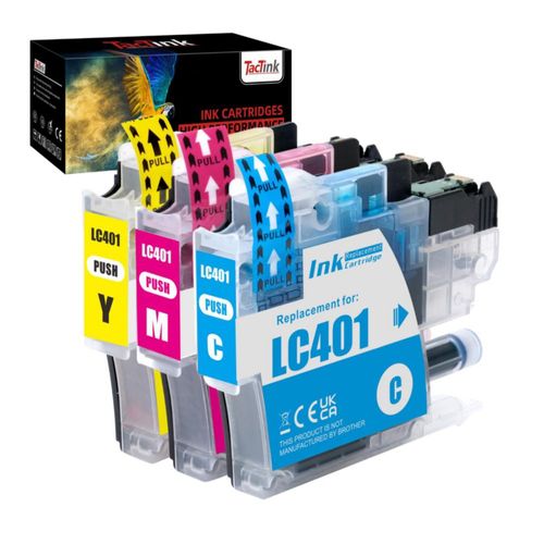 Cartuchos de tinta TacTink LC401 - Pack de 3 (CMY)