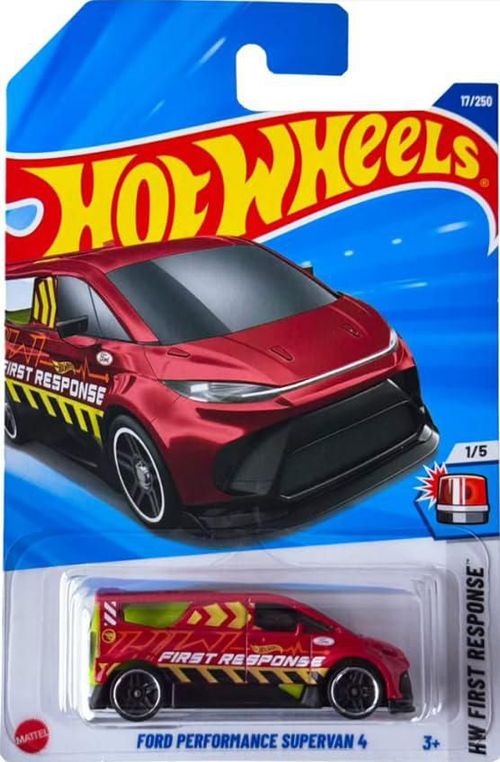 Coche de juguete Hot Wheels Ford Supervan 4 1/64 rojo