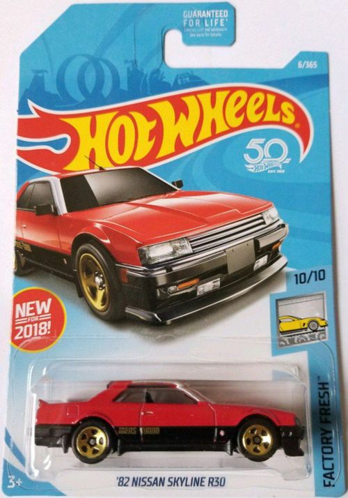 Vehículo de juguete Hot Wheels Nissan Skyline R30 rojo edición 6/365