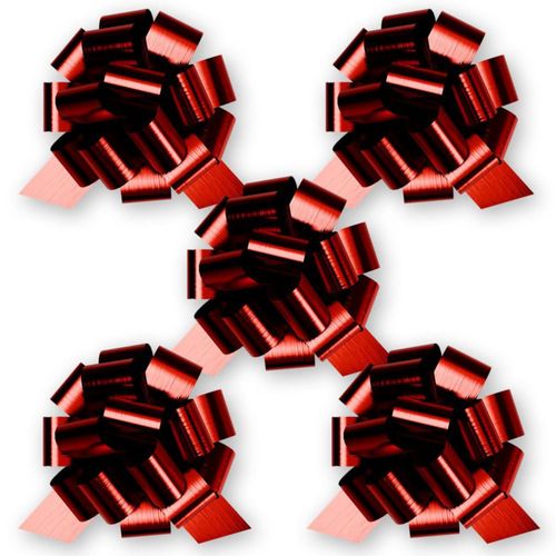 Lazos de regalo InstaBows rojo metálico 13 cm (paquete de 5)