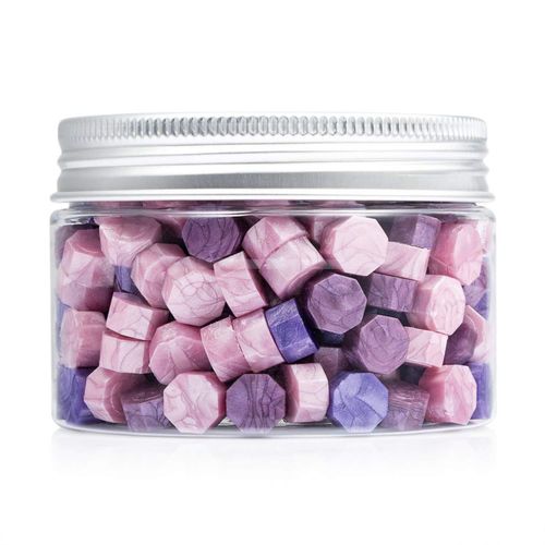 Perlas de cera selladora MCEAL 200 piezas Mezcla de colores púrpura