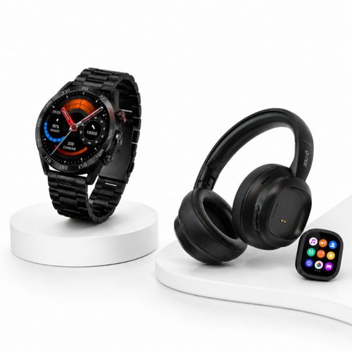 Audífonos Diadema G-tide Future Loop Negro + Smartwatch Filwans GTR Negro