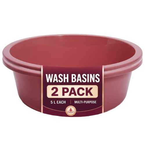 Tina de lavado redonda de plástico TenderGentle 5 L pack de 2 unidades