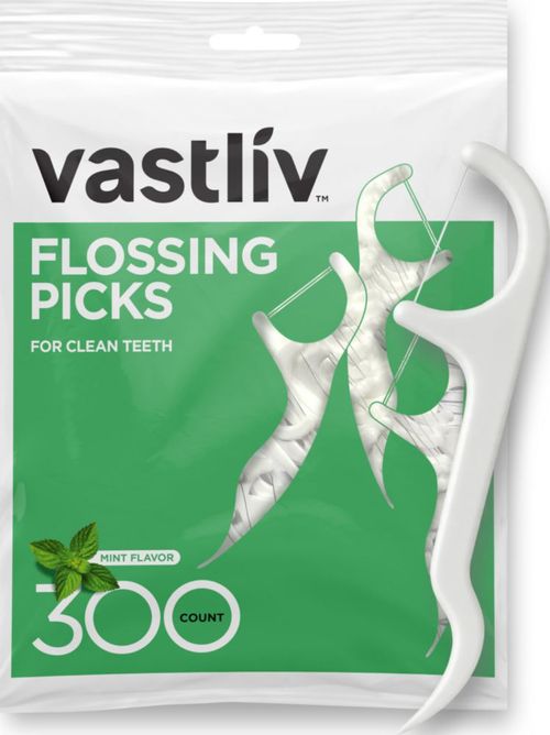 Palillos de hilo dental Vastliv 300 unidades con sabor a menta