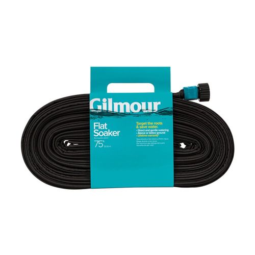 Manguera Gilmour 228 m negra plana de absorción para riego por goteo