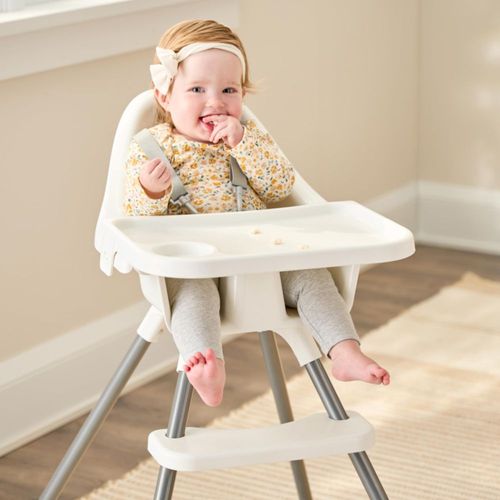 Silla alta Regalo 28 cm blanca con arnés de 5 puntos