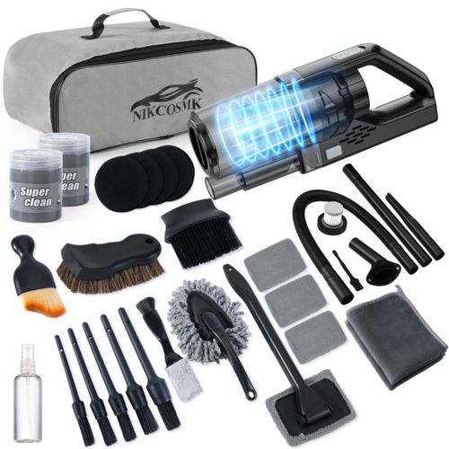 Kit de Limpieza para Auto NIKCOSMK 8000PA con Aspiradora y Cepillos