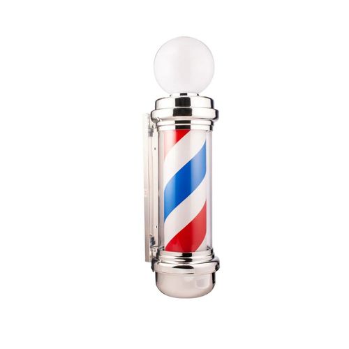 Poste Caramelo Para Barbería 85 cm  VANLIG Bolonia Plata