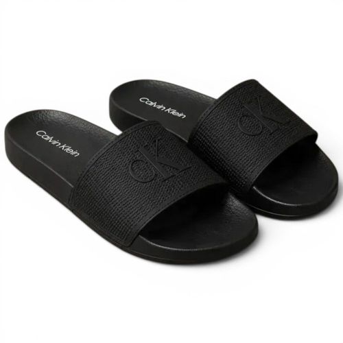 Chancla Calvin Klein Relieve Negro Mujer