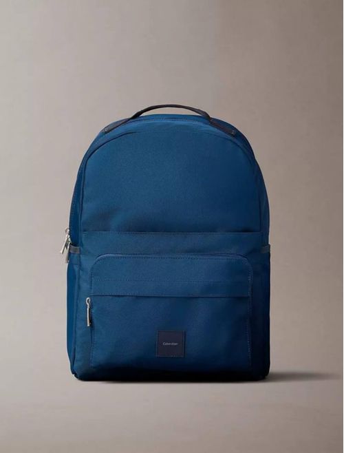 Mochila Calvin Klein Lona Azul Casual