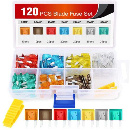 Kit de fusibles tipo lámina Nilight 120 piezas 5A‑30A