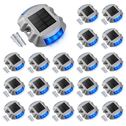 Luces solares para cubierta VOLISUN pack de 20 unidades azul impermeable