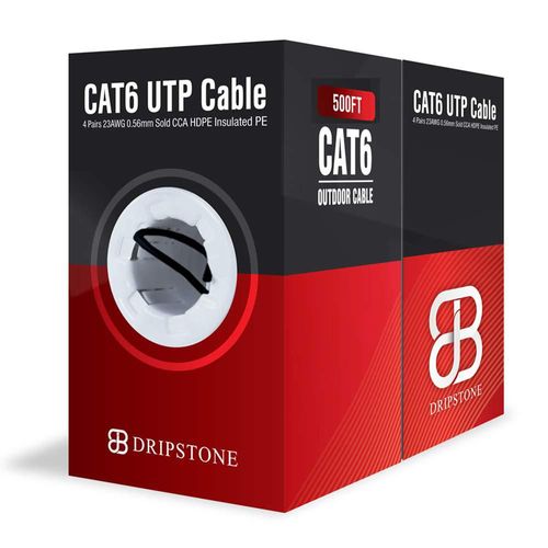 Cable Ethernet DRIPSTONE 500 pies CAT6 para enterramiento directo