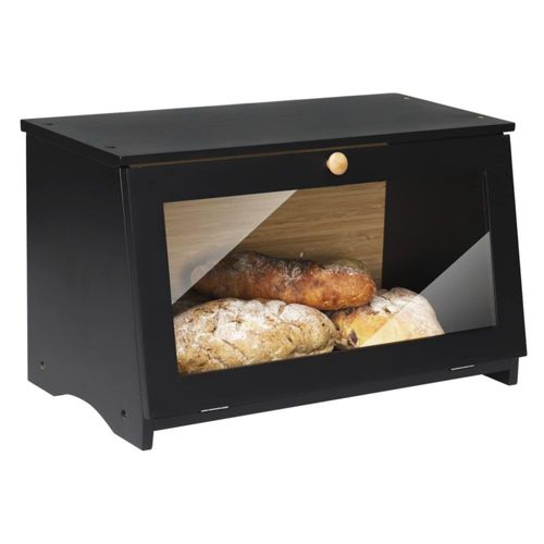 Contenedor de Alimentos HOMEKOKO Caja de Pan de Madera 39 × 21 × 23 cm
