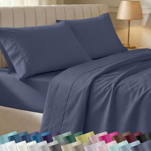 Juego de ropa de cama California Design Den 4 piezas completo de algodón