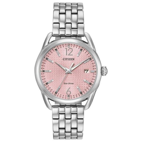 Reloj CITIZEN Eco-Drive 36 mm con esfera rosa y caja de acero