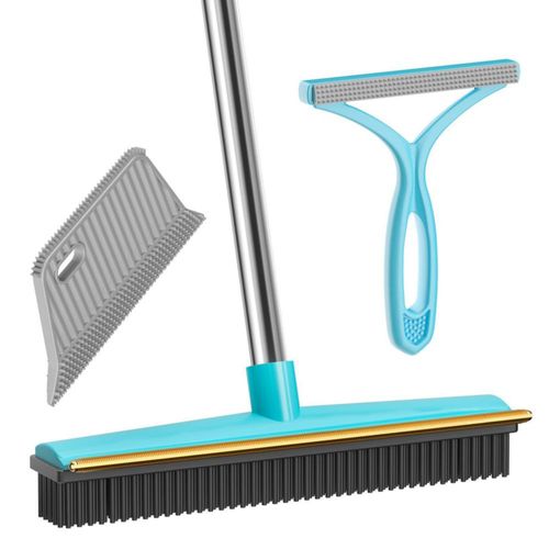 Escoba de goma SOCCSO 150 cm – Pack de 3 para eliminar pelo de mascotas