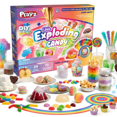 Kit de Ciencia Playz de Dulces Comestibles – 29 Experimentos para niños de 8 a 12 años