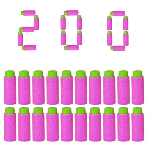 Dardos Lififun 200 piezas de media longitud de espuma suave rojos de 12 g