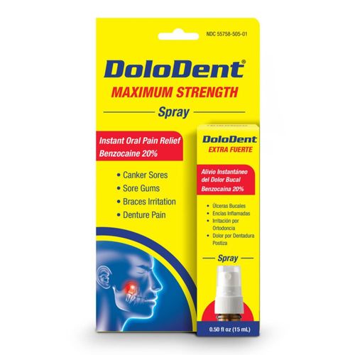 Medicamento DOLODENT Spray para Alivio del Dolor Oral 15 ml 20%