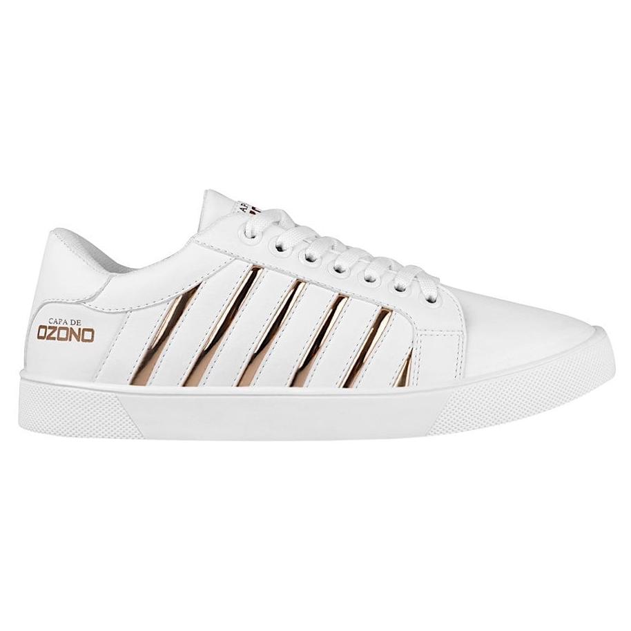 TENIS CASUALES PARA DAMA CAPA DE OZONO 652901-2 SIMIPIEL BCO