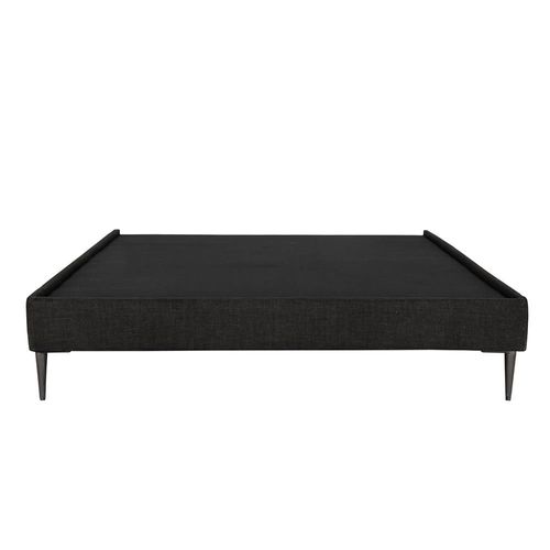 Base Cama Slim Matrimonial Rogga Negro RGH