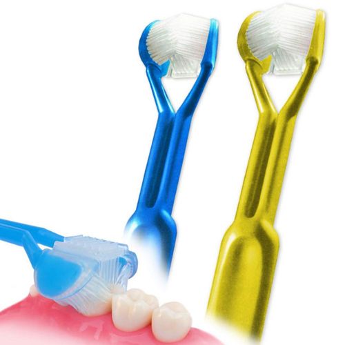 Cepillo de dientes DenTrust de 3 caras seguro para niños paquete de 2 (EE. UU.)