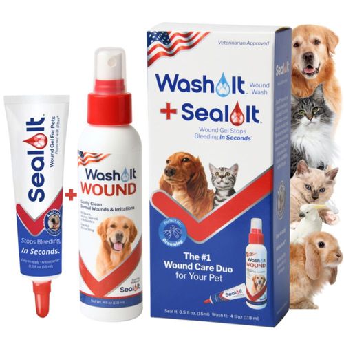 Cuidado de Heridas para Perros – Gel y Lavado Seal It Duo 15 ml/118 ml