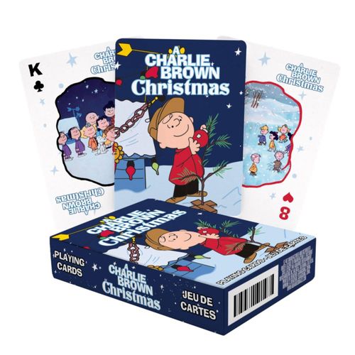 Baraja de cartas Peanuts Navidad tamaño póker