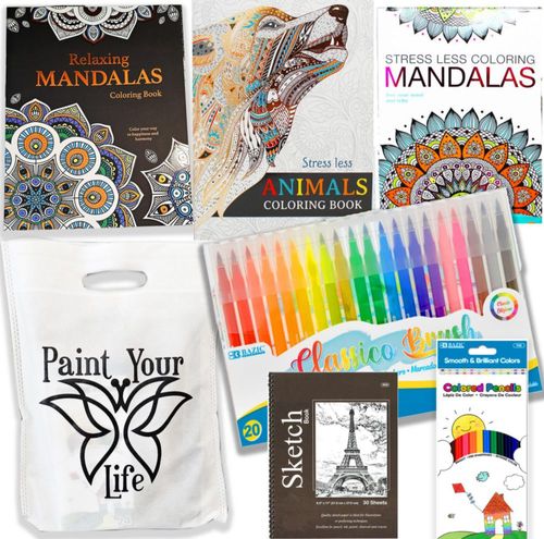 Kit de Arte y Manualidades Beyond The Box – Set de Colorear para Adultos con Mandalas