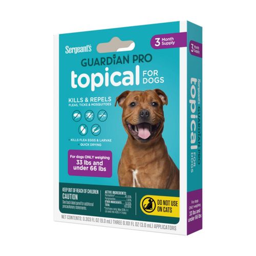SERGEANT'S Pulgas y Garrapatas 15-30 kg – Suministro de 3 Meses