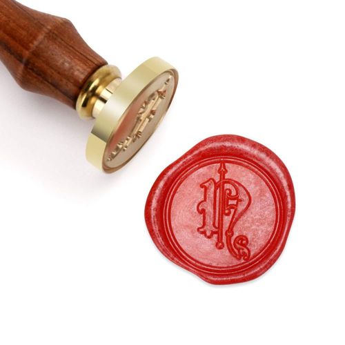 Sello de cera MCEAL 30 mm Letra N de latón y madera