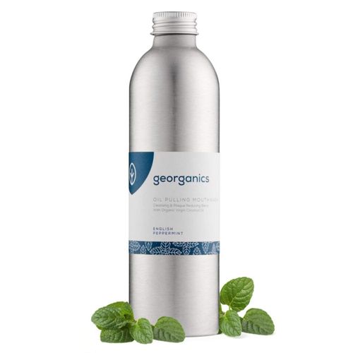 Enjuague bucal Georganics 275 ml aceite de coco sabor menta (oil pulling)