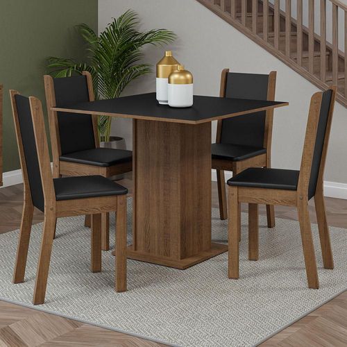 Juego de comedor con mesa y 4 sillas madesa briana mn 01