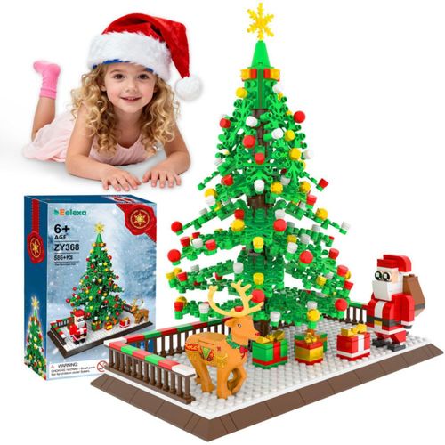 Set de Bloques de Construcción Eelexa Árbol de Navidad 586 piezas