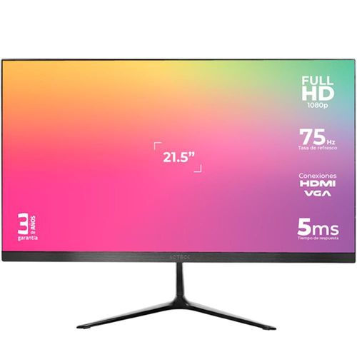 Monitor gamer 21.5 acteck sp215 5ms 75hz fhd va led vga hdmi ac-933858