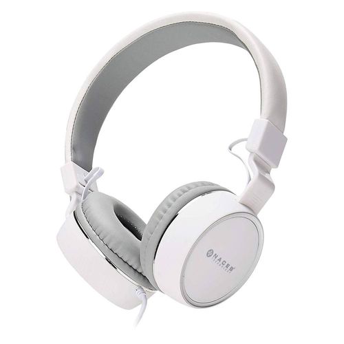 Audifonos diadema naceb zero na-0310b microfono 3.5mm blanco