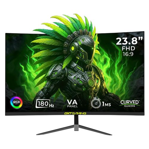 Monitor gamer curvo 23.8 dxt sight 1ms 180hz fhd va negro