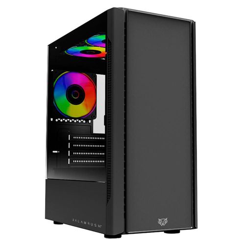 Gabinete gamer balam rush nyx gi730 micro atx mini torre 3 fan cristal templado